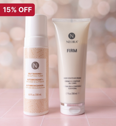 Image of 3-in-1 Self-Tanning + Sculpting Foam and Firm Body Contour Cream with 15% OFF label